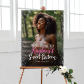 Modernes 16 . Geburtstag - Begrüßungszeichen mit F Poster