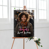 Modernes 16 . Geburtstag - Begrüßungszeichen mit F Poster