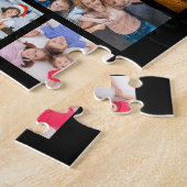 Modernes 19-Foto Collage Personalisiert Black Puzzle (Seite)