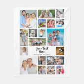 Modernes 19-Foto Collage Personalisiert Fleecedecke (Vorderseite)