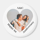 Modernes 1. Jubiläum - Herzenslust Magnet (Vorne)