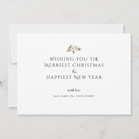 Modernes 1 oder 3 Foto mit fröhlicher Weihnachtsgr (Rückseite)