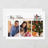 Modernes 1 oder 3 Foto mit robustem Weihnachtsgesc (Vorne/Hinten)