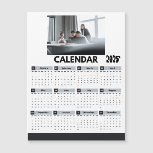    Modernes 2025 Kalender Unternehmen Foto Magnet