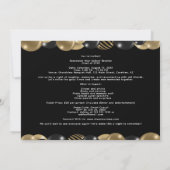 Modernes 20-jähriges Wiedersehen Black Gold Einladung (Rückseite)