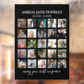 Modernes 25-Foto Collage Memorial Fensteraufkleber (Blatt 2)