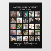 Modernes 25-Foto Collage Memorial Fensteraufkleber (Blatt)