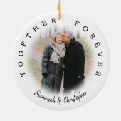 Modernes 2 Foto für immer zusammen Keramik Ornament (Hinten)