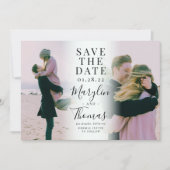 Modernes 2-Foto-Haus Save The Date (Vorderseite)