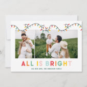 Modernes 2 Foto helle Familie Weihnachten (Vorderseite)