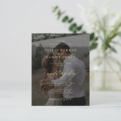 Modernes 2 Foto QR Code Hochzeit Einladung (Stehend Vorderseite)