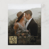 Modernes 2 Foto QR Code Hochzeit Einladung (Rückseite)