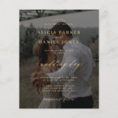 Modernes 2 Foto QR Code Hochzeit Einladung (Vorderseite)