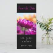 Modernes 2 Foto Schwarz Save The Date (Stehend Vorderseite)