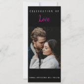 Modernes 2 Foto Schwarz Save The Date (Rückseite)