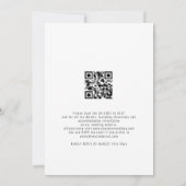 Modernes 2-Foto-Script QR-Code Hochzeit Einladung (Rückseite)