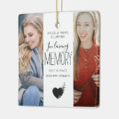 Modernes 2-Foto-Weihnachtsbaum mit viel Liebe zum  Keramikornament (Links)