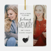 Modernes 2-Foto-Weihnachtsbaum mit viel Liebe zum  Keramikornament (Rückseite)