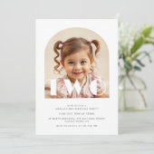 Modernes 2. Geburtstag Elegantes Foto Einladung (Stehend Vorderseite)