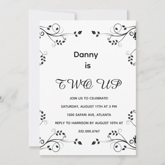 Modernes 2. Geburtstags-Foto Feiertagskarte (Vorderseite)