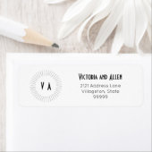 Modernes 2-Letter-Rücksendesiegel für Monogramm (Insitu)