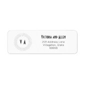 Modernes 2-Letter-Rücksendesiegel für Monogramm (Vorne)