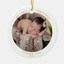 Modernes 2-seitiges, erstes Weihnachtsschneeflocke