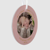 Modernes 2-seitiges, erstes Weihnachtsschneeflocke Ornament (Vorderseite)