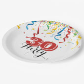 Modernes 30. Geburtstag 30 & KOKETT festliches Fes Pappteller (Schrägansicht)