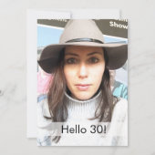 Modernes 30. Geburtstag Foto Eleganter Chic Einladung (Vorderseite)