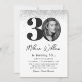 Modernes 30. Geburtstag Party Foto Einladung (Vorderseite)
