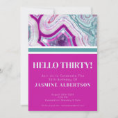 Modernes 30. Geburtstags-Party Einladung (Vorderseite)