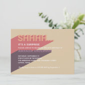 Modernes 30. Überraschungs-Party. Erwachsener 40. Einladung (Stehend Vorderseite)