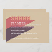 Modernes 30. Überraschungs-Party. Erwachsener 40. Einladung (Vorne/Hinten)