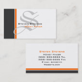 Modernes 3 Farbmonogramm B Visitenkarte (Vorne/Hinten)