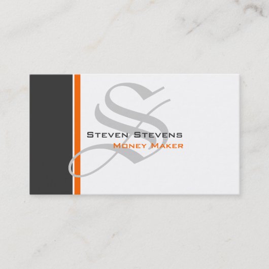 Modernes 3 Farbmonogramm B Visitenkarte (Vorderseite)