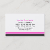 Modernes 3 Farbmonogramm E Visitenkarte (Rückseite)