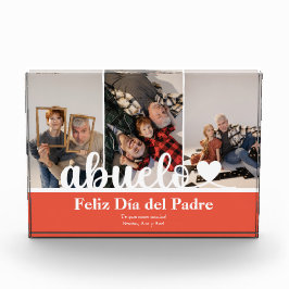 Modernes 3 Foto Abuelo Dia del Padre Foto Block