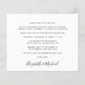 Modernes 3-Foto Hochzeitsempfang Flyer (Hinten)