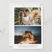Modernes 3 Foto Minimalistisch Boho Save the Date (Rückseite)