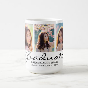 Modernes 3-Foto-Monogramm Kaffeetasse