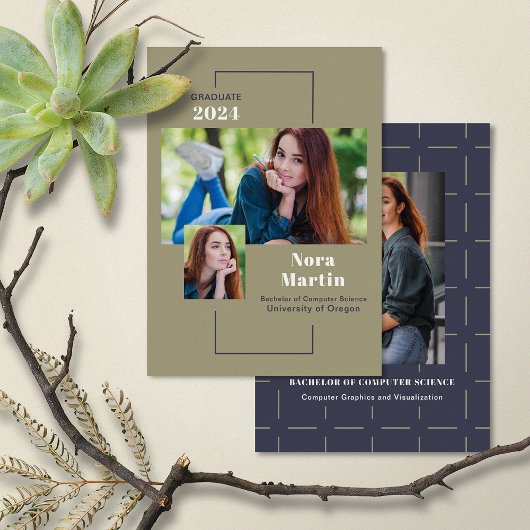 Modernes 3-Foto-Navy-System Ankündigung