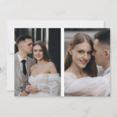 Modernes 3-Foto-Party für Hochzeiten Einladung (Rückseite)