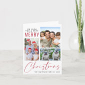 Modernes 3 Foto Sehr frohe Weihnachten (Vorderseite)