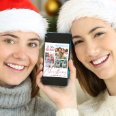 Modernes 3 Foto Sehr frohe Weihnachten