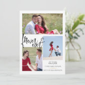 Modernes 3 Foto Vorlage Save the Date Minimalistis (Stehend Vorderseite)