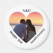 Modernes 3. Jubiläum - Herzenslust Magnet (Vorne)