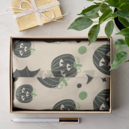 Modernes 3 Mit Augen Kürbis und Fledermäuse Hallow Seidenpapier