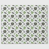 Modernes 3 Mit Augen Kürbis- und Fledermausmuster Geschenkpapier (Flach)