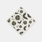 Modernes, 3-Mit Augen Kürbiskuchen und Fledermäuse Serviette (Ecke)